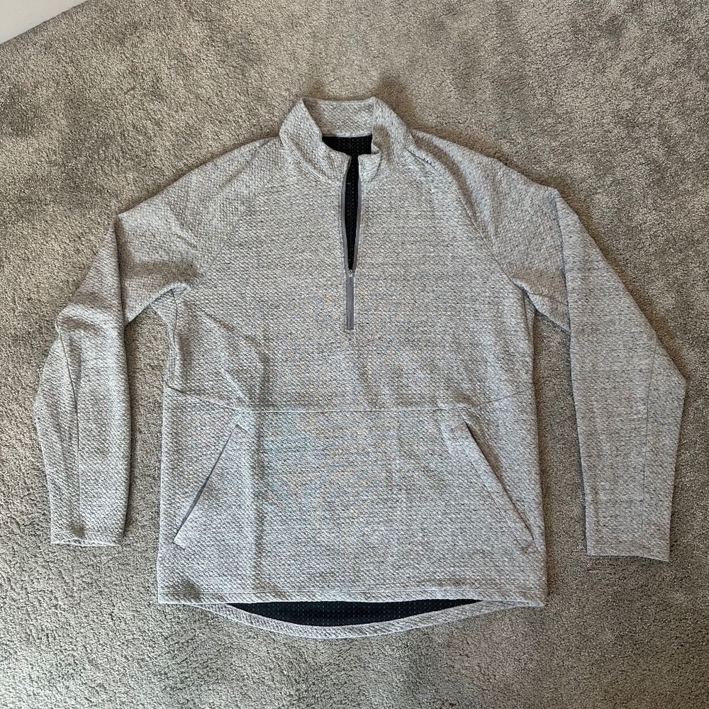 Lululemon Textured Double-Knit Cotton Half Zip